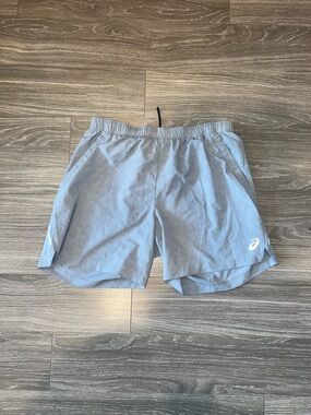 ASICS Light Gray Camo Men's Athletic Running Shorts